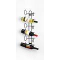 Wall Mounted 6 Bottle Black Wine Rack